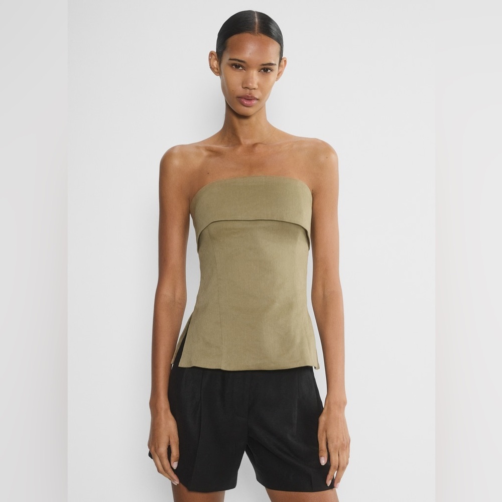 Aritzia Babaton Element Linen Tube Top